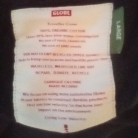 Mens GLOBE Breaker Spray Windbreaker Jacket & Traveler Sweatshirt Black sz L - Picture 10 of 12